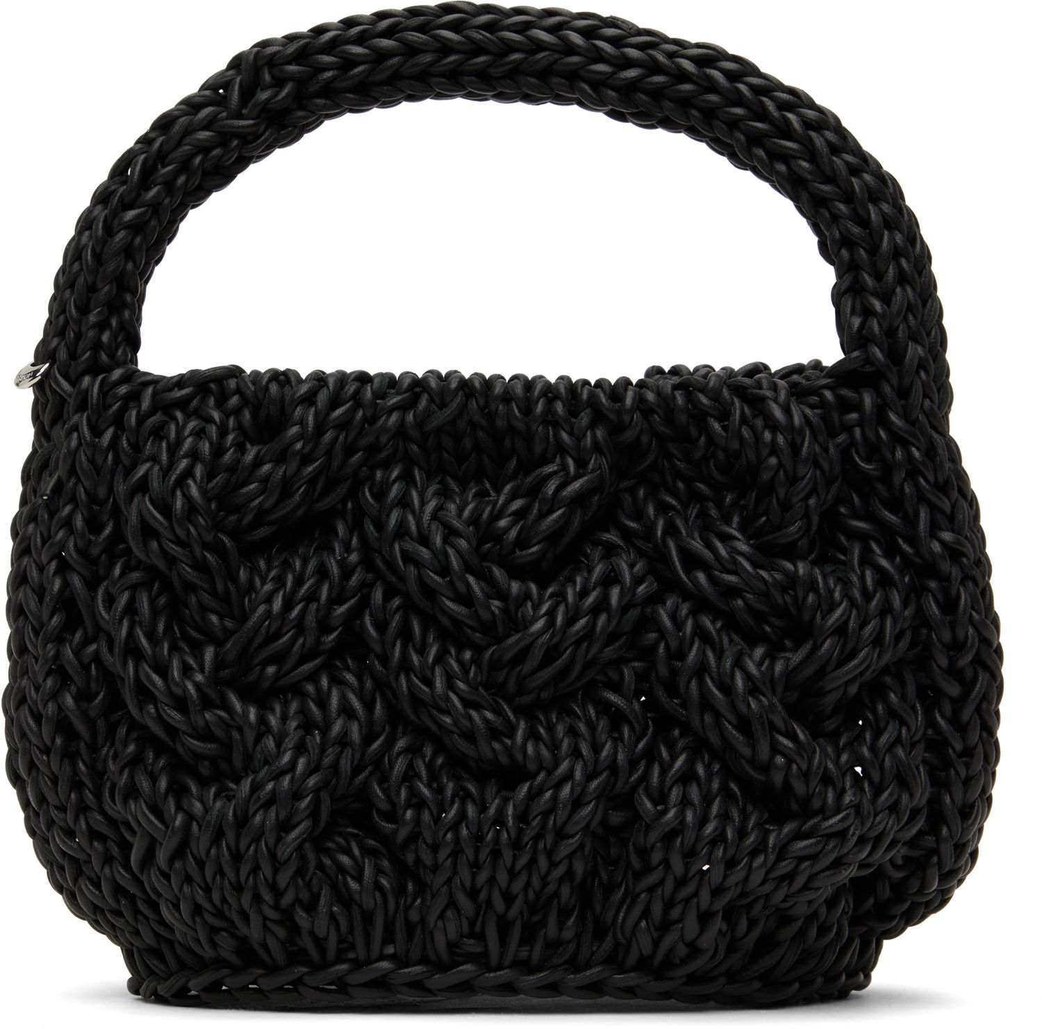 Håndtaske JW Anderson JW Anderson Small Cable Knit Bag Sort | HB0712-LA0365, 0