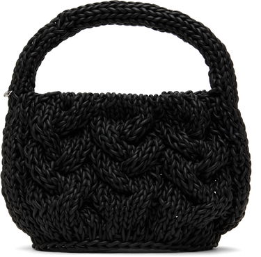 Håndtaske JW Anderson JW Anderson Small Cable Knit Bag Sort | HB0712-LA0365, 0