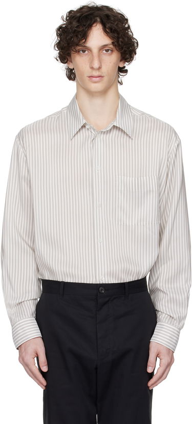 Skjorte The Row The Row Striped Shirt Hvid | 944-W3844, 0