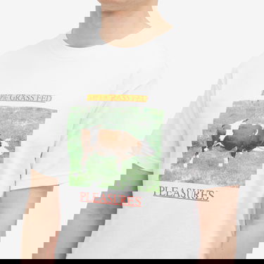 T-shirt Pleasures Pleasures Grass Fed Graphic T-Shirt Hvid | P24W042-WHITE, 5