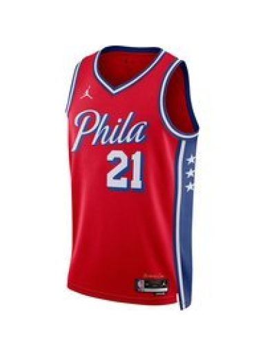 Jersey Jordan Dri-FIT NBA Philadelphia 76ers Statement Edition Swingman Jersey Rød | DO9539-658