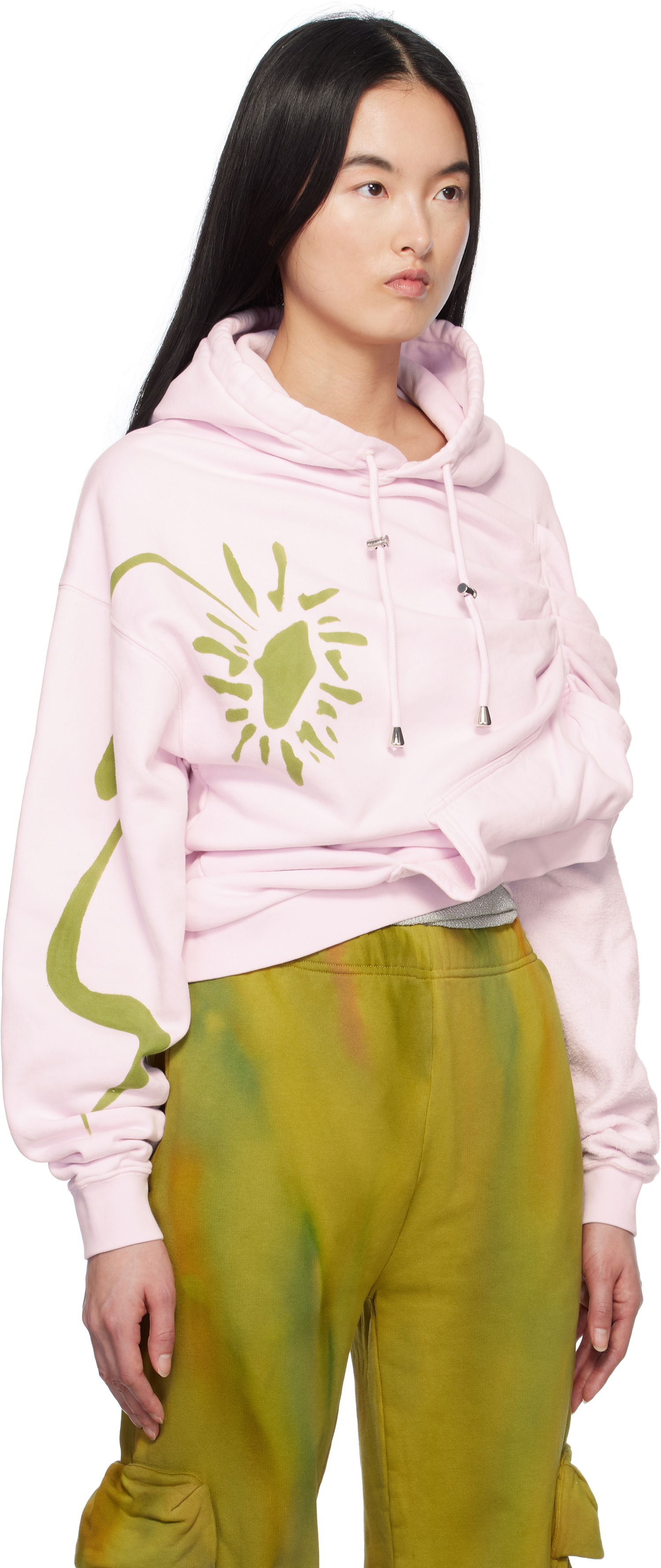 Sweatshirt Collina Strada Collina Strada Eva Draped Hoodie Lyserød | XX8013, 1