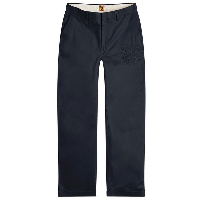 Cargo bukser Human Made Chino Pants With Logo Embroidery Mørkeblå | HM28PT013-NY