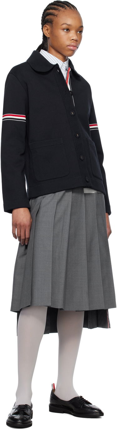 Sweater Thom Browne Thom Browne Cotton Loopback Work Jacket Mørkeblå | FKJ113A-Y3004, 3