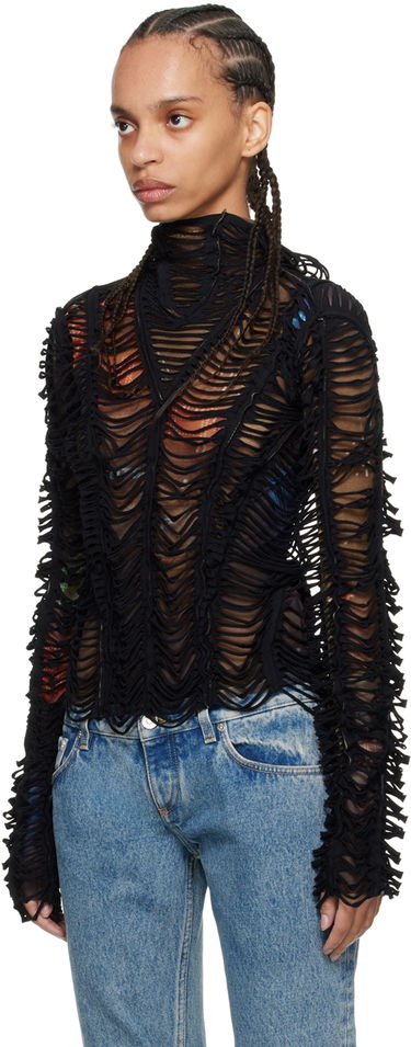 Sweatshirt Jean Paul Gaultier Shayne Oliver Edition 'The Slashed City' Hoodie Top Sort | 24/27-U-SW037-T551-60405030, 3