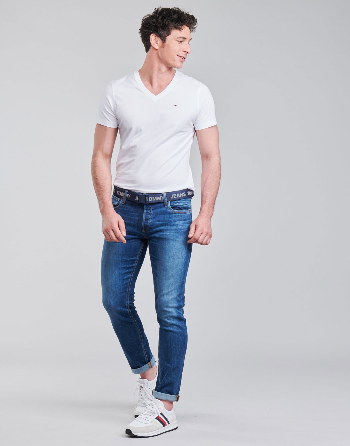 T-shirt Tommy Hilfiger ORIGINAL JERSEY V NECK TEE Hvid | DM0DM04410-100-NOOS, 1