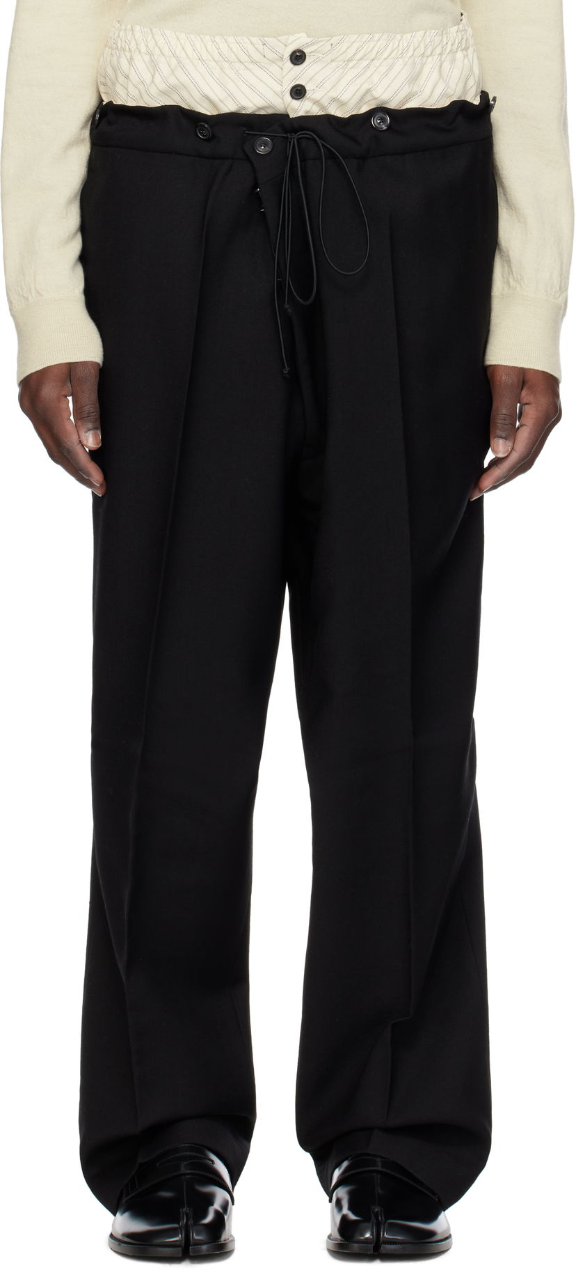 Bukser Maison Margiela Maison Margiela Layered Trousers Sort | S50KA0658 M35415