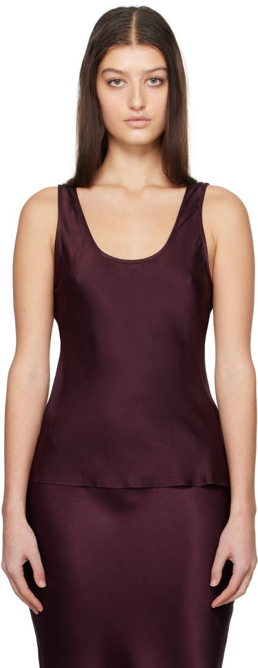 Tanktop Anine Bing Anine Bing Lea Silk Tank Top Bourgogne | A-07-0839-RED15, 0