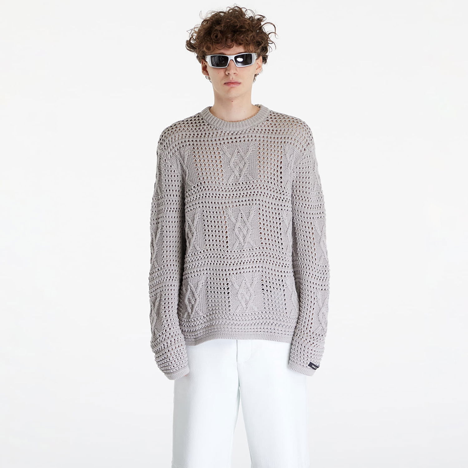 Sweater DAILY PAPER Zuberi Crochet Sweater Grå | 2411038, 0