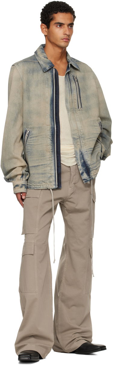 Jakke Rick Owens DRKSHDW Concordians Concealed Zipfront Denim Jacket Blå | DU02E7775 DMP, 3