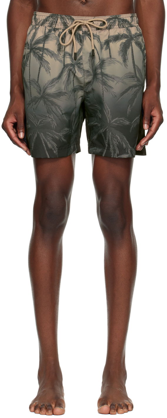 Shorts BOSS Khaki Printed Swim Shorts Grå | 50520506