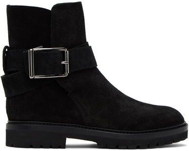 Tøj Manolo Blahnik Manolo Blahnik Hather Suede Ankle Boots Sort | 323-2540-0002, 0