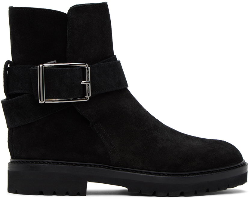 Tøj Manolo Blahnik Manolo Blahnik Hather Suede Ankle Boots Sort | 323-2540-0002