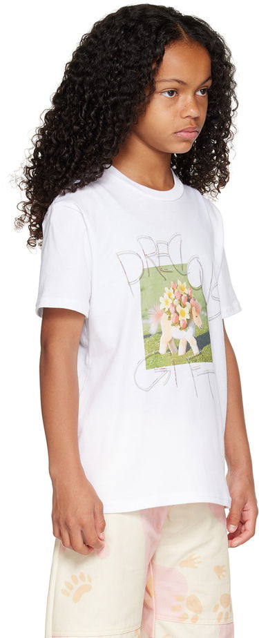 T-shirt Collina Strada Collina Strada 'Hi.' Graphic T-Shirt Hvid | XX3203, 4