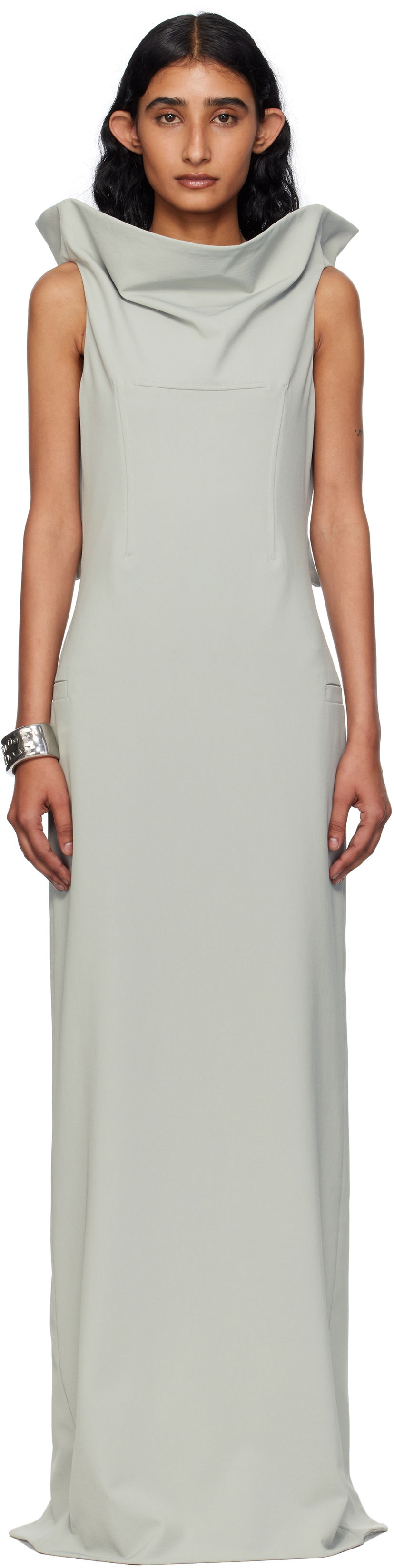 Kjole Jean Paul Gaultier Jean Paul Gaultier Backless Maxi Dress Grå | 25/03-W-DR045-W002-02