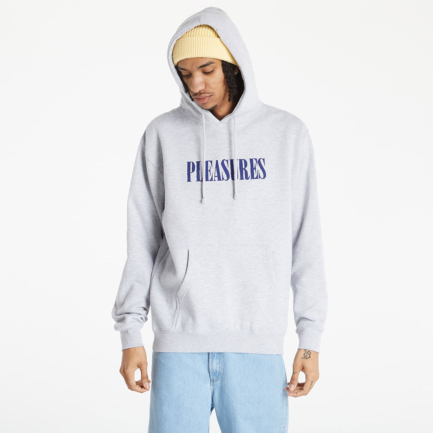 Sweatshirt Pleasures Tickle Logo Hoody Grå | P22SP056 Grey, 1