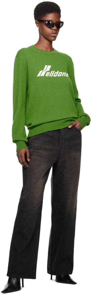 Sweater We11done Jacquard Sweater Grøn | WD-KT0-24-605-U-OV, 3