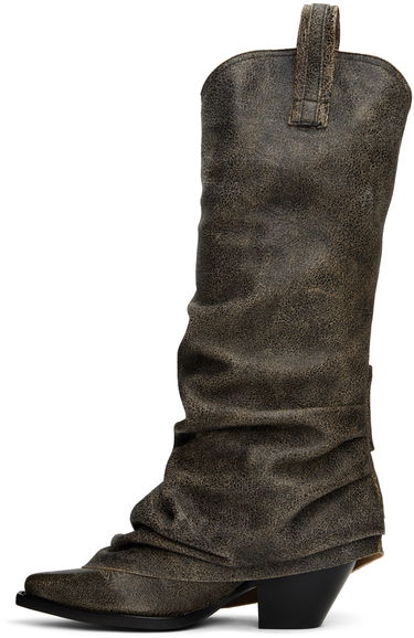Tøj R13 R13 Mid Cowboy Sleeve Boots Brun | R13S0107-S131A, 2