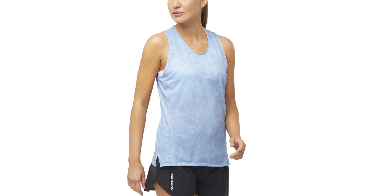Tanktop Salomon Sense Aero Tank Top Blå | lc2045300, 1