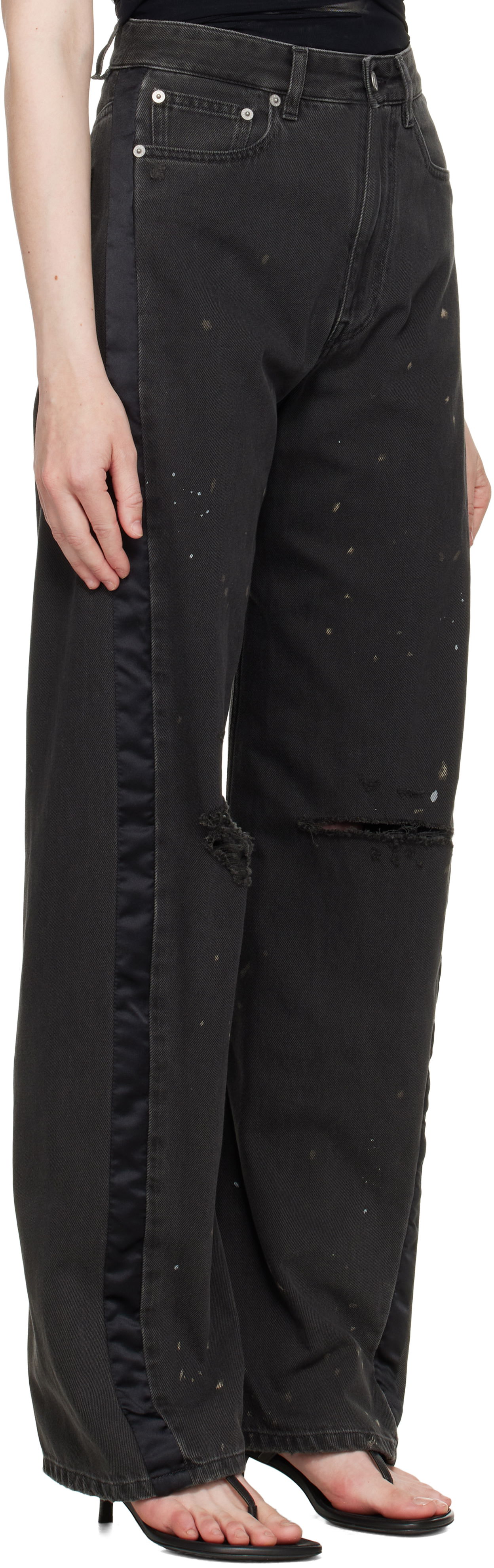 Jeans Maison Margiela MM6 Maison Margiela 5 Pockets Distressed Jeans Sort | S62LB0190 M30011, 1