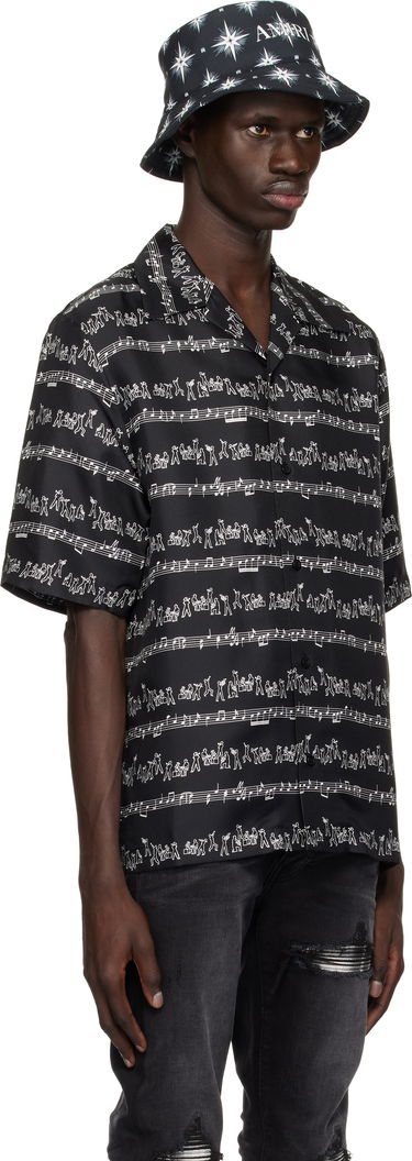 Skjorte AMIRI AMIRI Jazz Band Print Shirt Sort | AMSTCA1106, 1