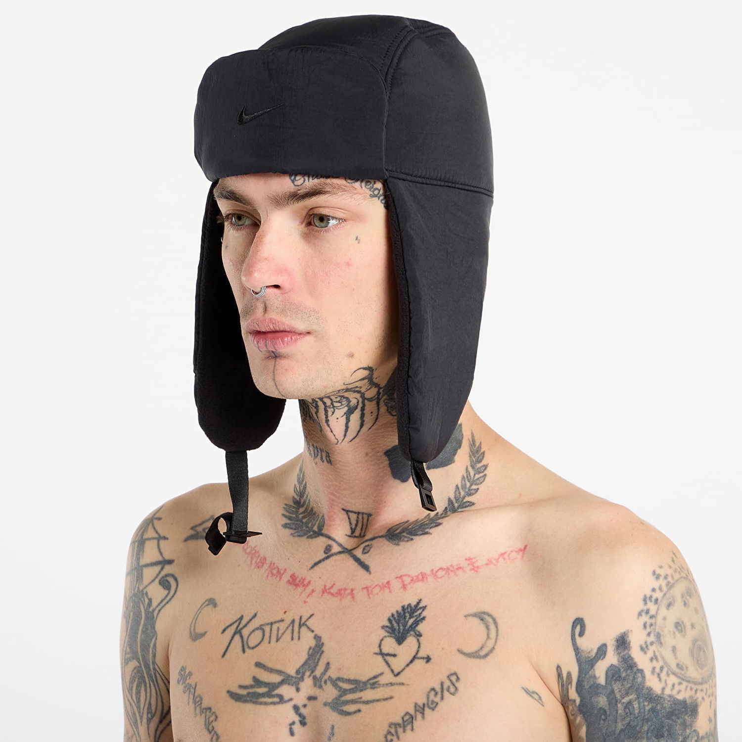 Kasket Nike Fly Unstructured Puffer Trapper Cap Sort | IB7310-010, 0