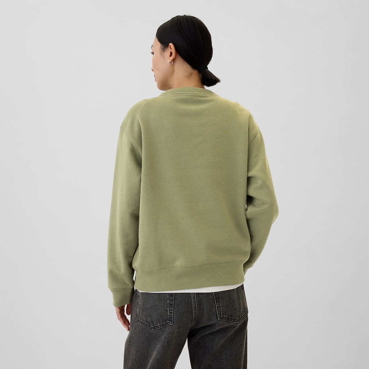 Sweatshirt GAP Logo Crew Olive Cord Grøn | 554936-34, 1