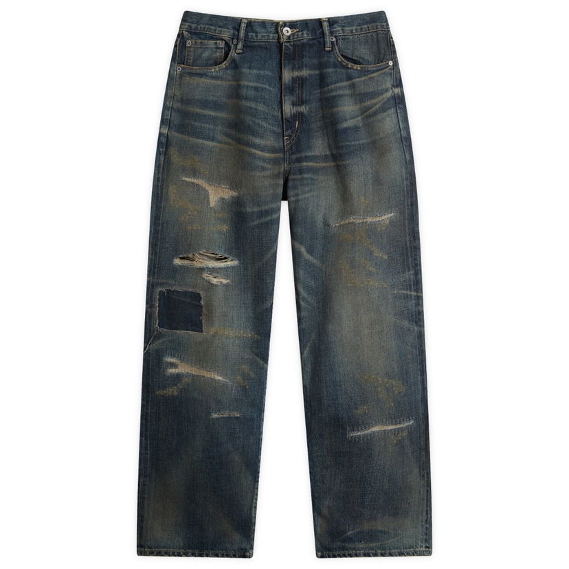 Jeans Neighborhood Straight Leg Savage Selvedge Denim Jeans Blå | 252XBNH-PTM08-IND