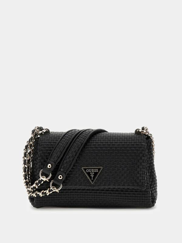 Håndtaske GUESS Etel Woven Mini Crossbody Bag Sort | HWWG9219210, 0