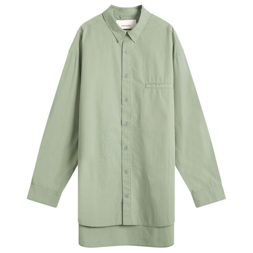 Skjorte Entire Studios Giant Shirt, Size Medium Grøn | ES2565SL