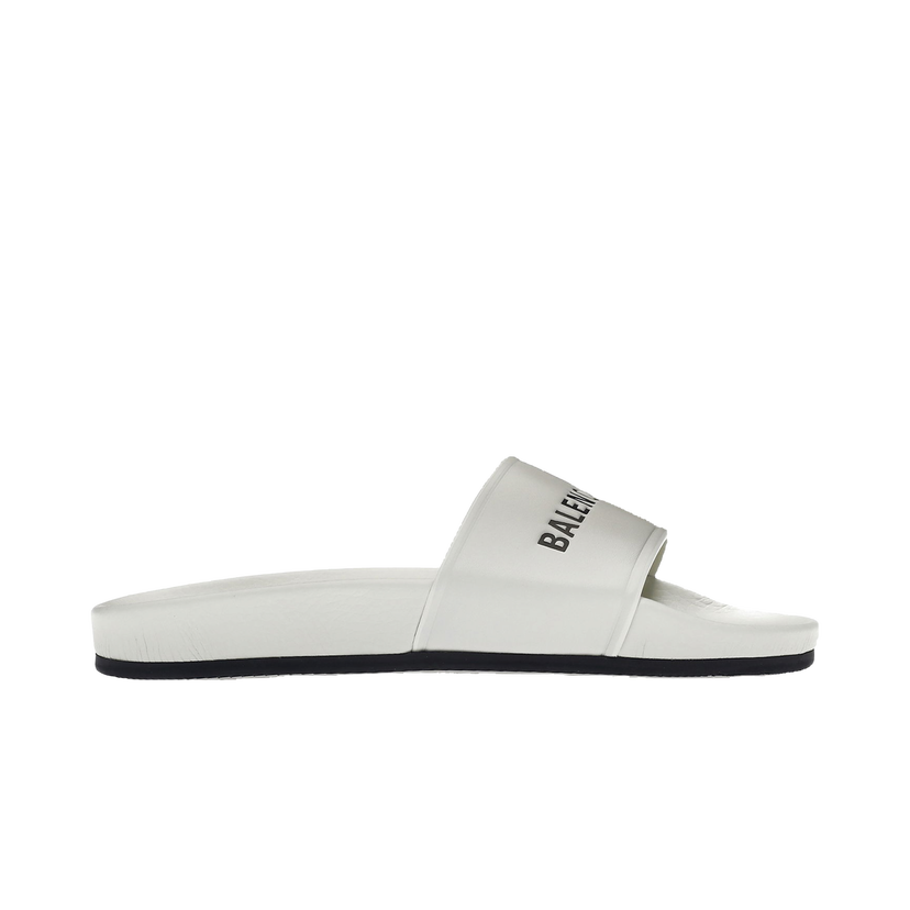 Sneakers og sko Balenciaga Pool Slide White Black W Hvid | 517226 WAL00 9061