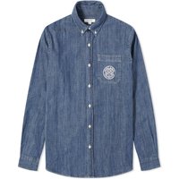 Skjorte Sporty & Rich Conneticut Crest Denim Shirt Mørkeblå | STAW2314BD, 1