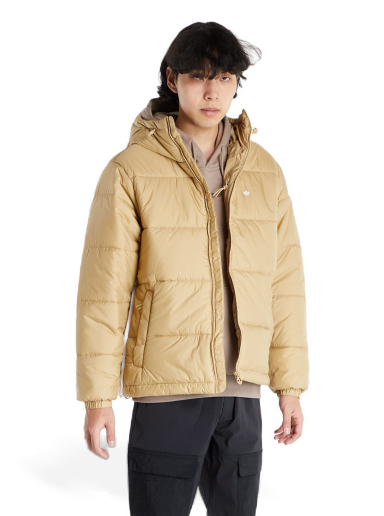 Puffer jakke adidas Originals Hooded Puffer Beige | H13556