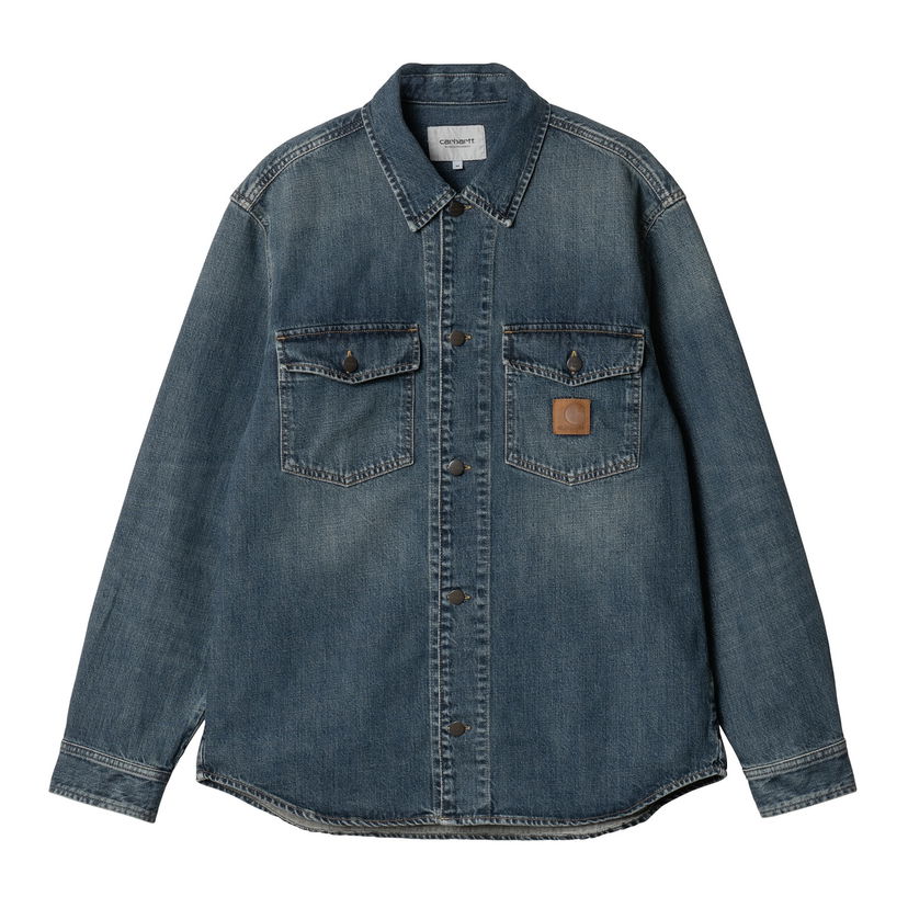 Skjorte Carhartt WIP Blue Denim Shirt Jacket Blå | I034735_9
