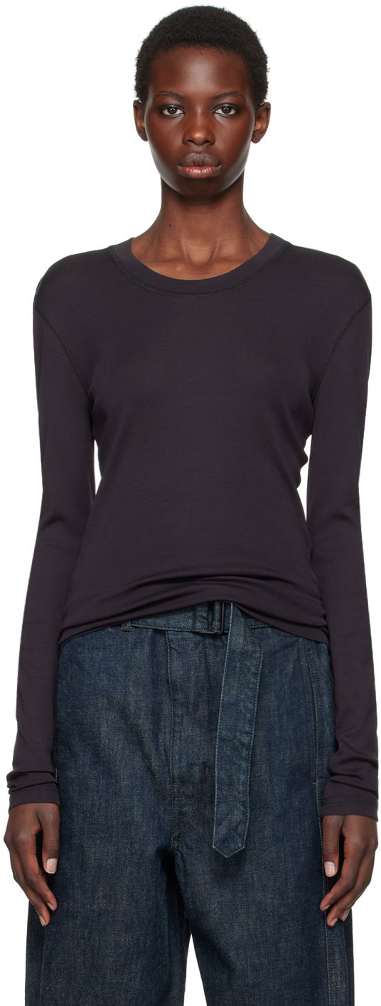 T-shirt LEMAIRE Long Sleeve T-Shirt Sort | TO1319 LJ1016