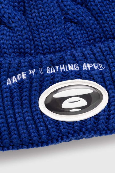 Beanie AAPE by A Bathing Ape AAPE Cable Knit Beanie Blå | AHT5236, 1