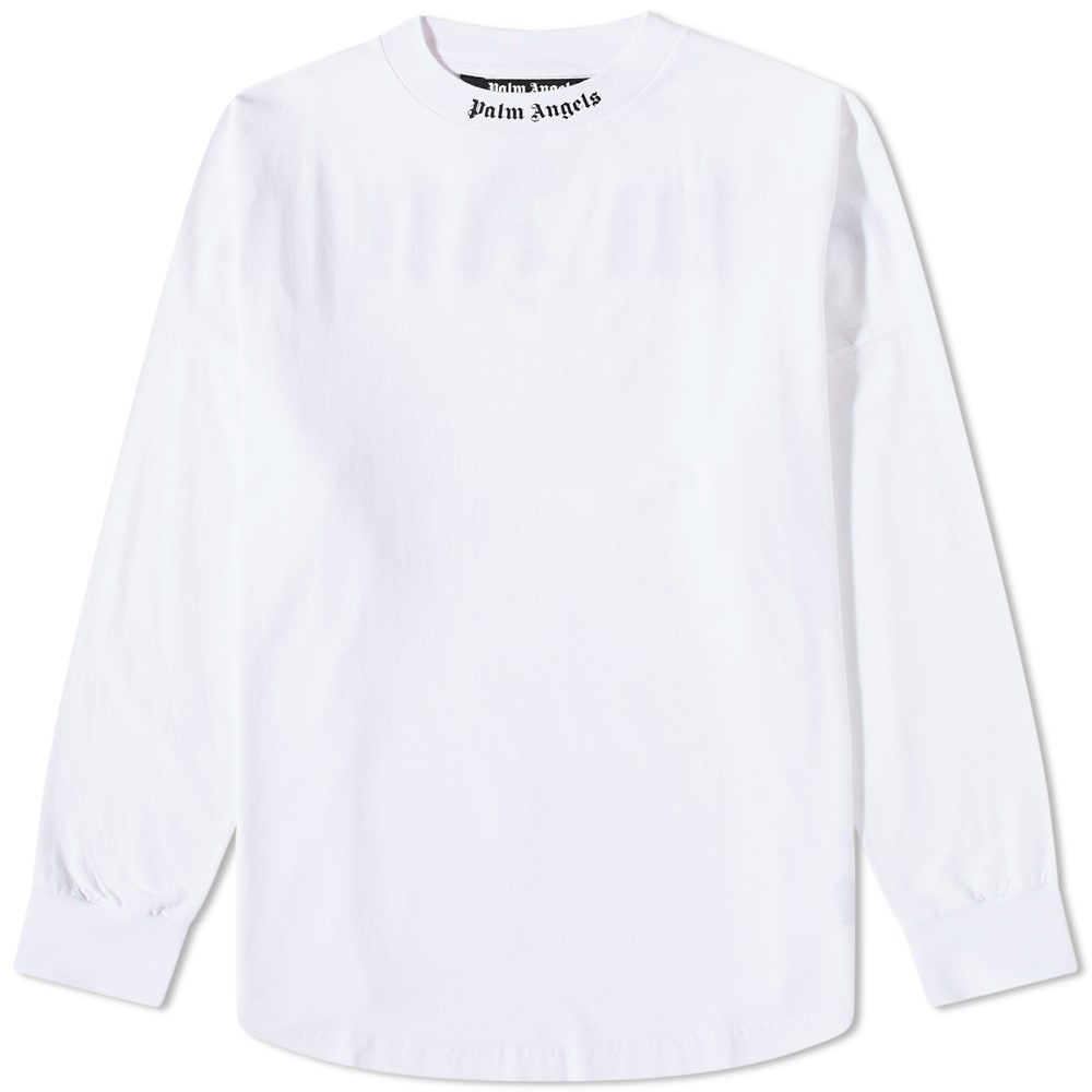 T-shirt Palm Angels Logo Mock Neck Tee Hvid | PMAB001C99JER0040110, 0