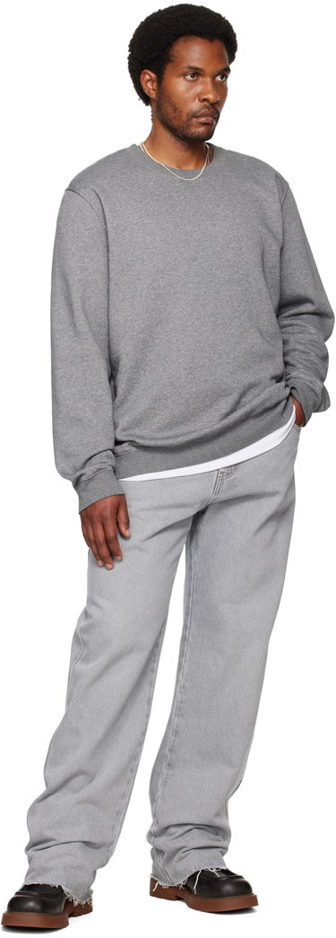 Sweater SKIMS Fleece Lounge Crewneck Sweatshirt Grå | TP-PLO-5424M, 3