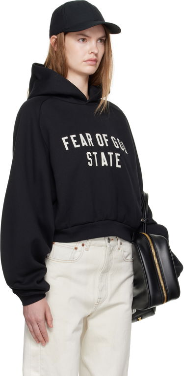 Sweatshirt Fear of God Fear of God ESSENTIALS Fleece Raglan Hoodie Sort | 192SP257820FW, 1