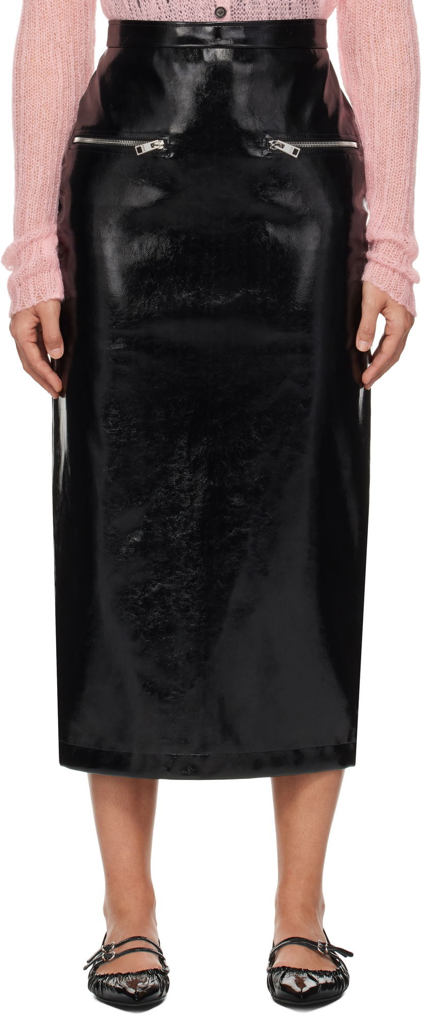 Nederdel MSGM Midi Skirt Sort | 3742MDD04 247800