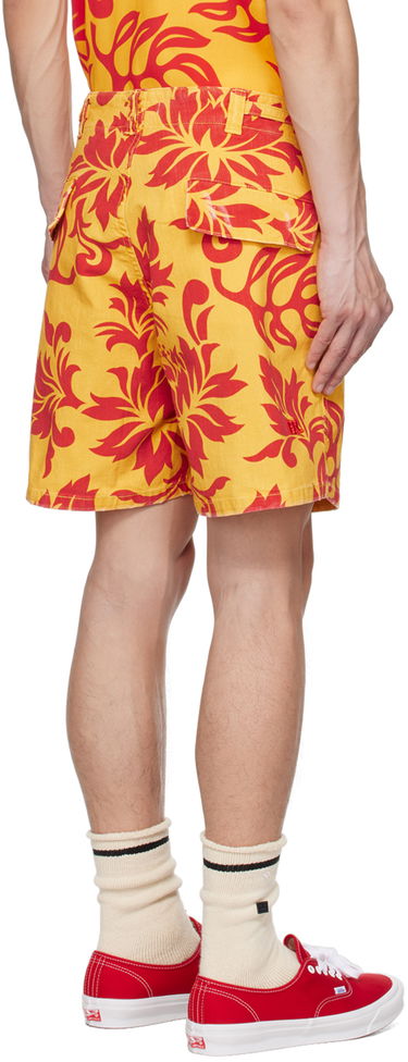 Shorts ERL Graphic Print Cotton Shorts Gul | ERL06P002, 2