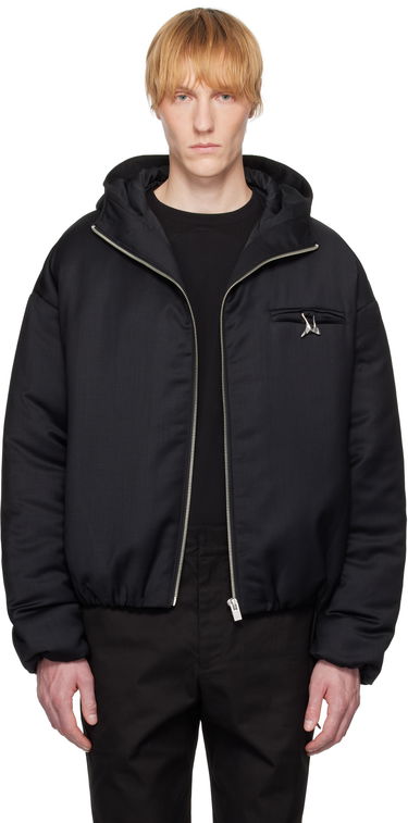 Jakke HELIOT EMIL Haptic Tailored Hooded Jacket Sort | SS25_M_02_153_BLK01, 0