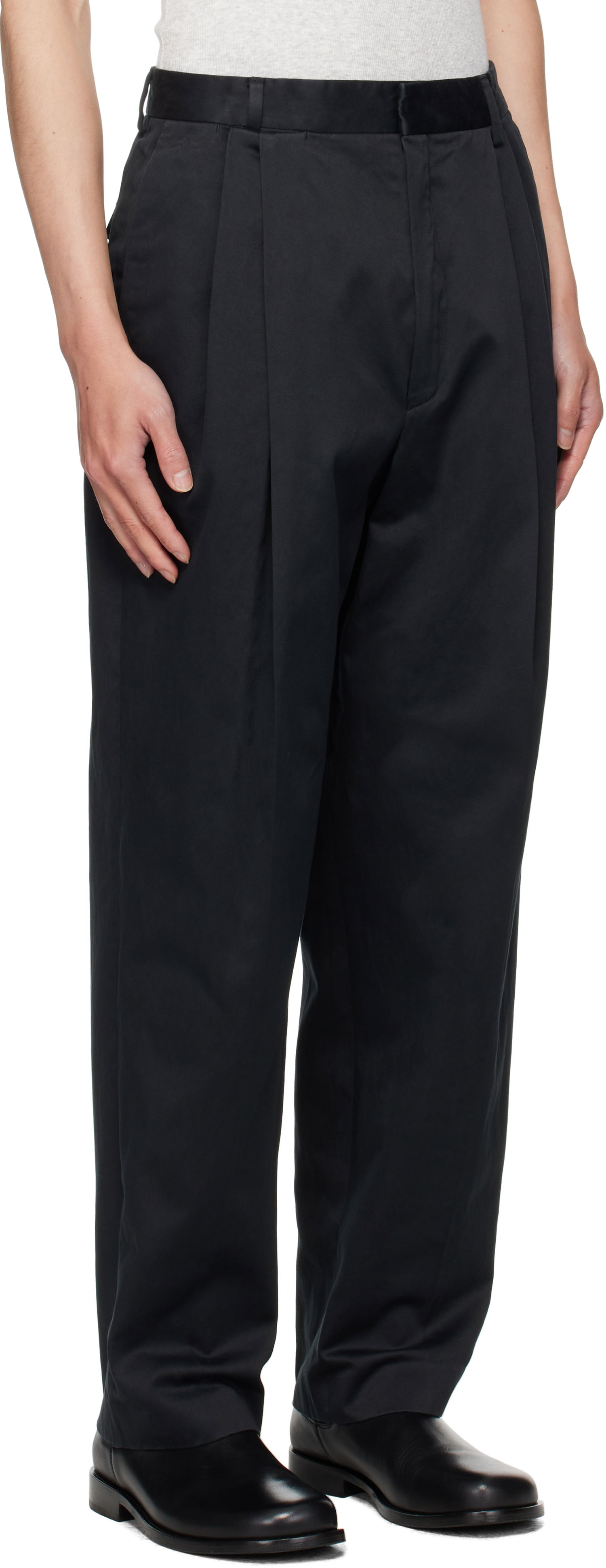 Bukser Dries Van Noten Dries Van Noten Pleated Trousers Sort | 252-020998-2341, 1