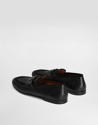 Tilbehør Dolce & Gabbana Dolce & Gabbana Calfskin Loafers with Metal Buckle Sort | A50462A6O7080999, 2