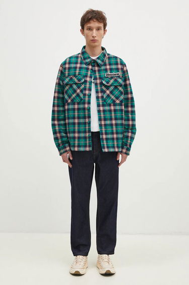 Skjorte BILLIONAIRE BOYS CLUB Billionaire Boys Club Padded Check Overshirt Grøn | B24430, 4