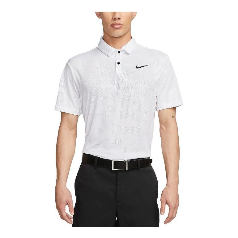Polo skjorte Nike Jacquard Golf Polo Hvid | DR5304-100