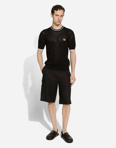 Shorts Dolce & Gabbana Linen Cargo Shorts Sort | GV5TATGI437N0000, 1