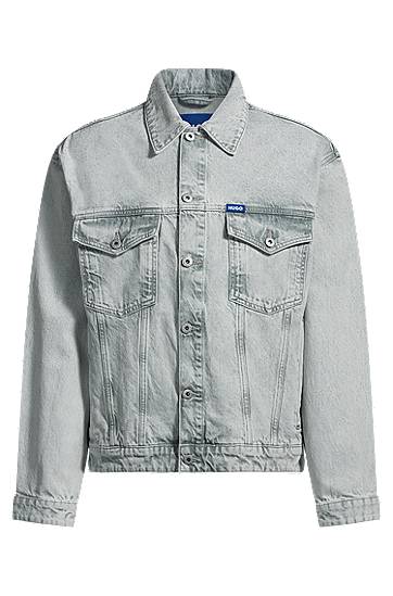 Jakke BOSS Stonewashed Denim Jacket Grå | 50534538, 0