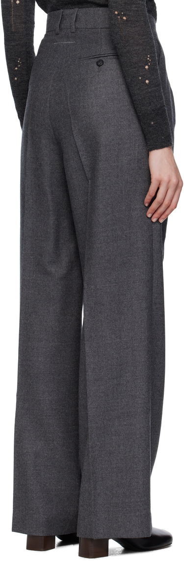 Bukser Maison Margiela MM6 Maison Margiela Tailored Wool Trousers Grå | S52KA0540 M35466, 2