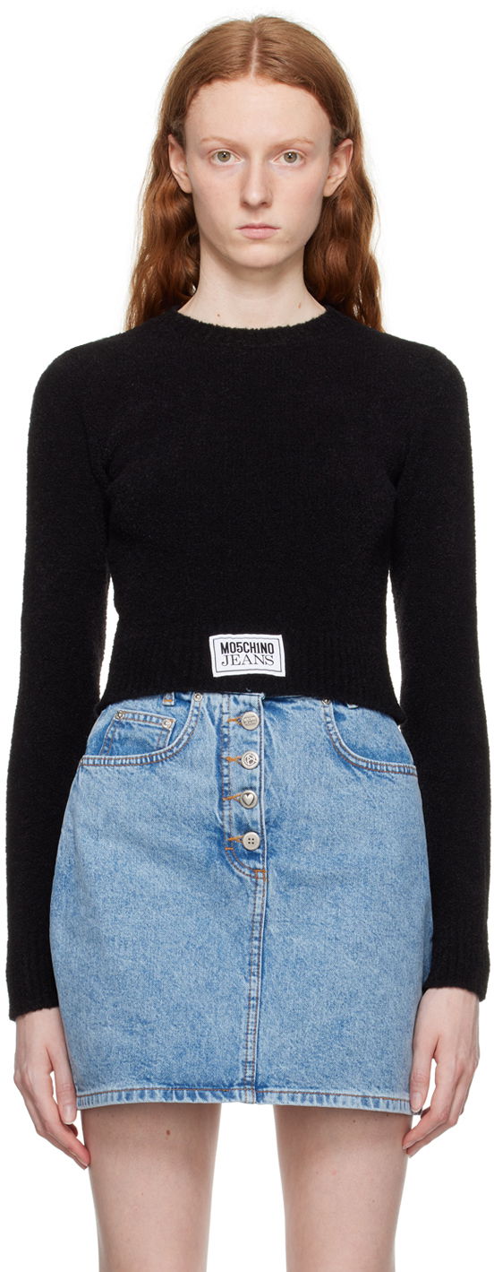 Sweater Moschino Moschino Jeans Crewneck Sweater Sort | 0930 8204